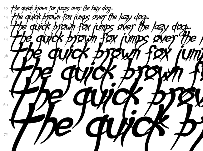 Psycho font waterfall